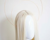 Large Rose Gold Halo Crown: Bridal Goddess Headpiece — image 4