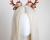 Reindeer Antler Headband | Whimsical Christmas Cosplay Headpiece |  Handmade by Panmilli — image 2