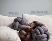 Brown Anemone Knot Pillow - Panmilli decorative pillows | Scandinavian decor | housewarming gift | Decorative Trendy pillow | gift idea — image 7