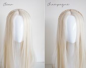 Gold Crystal Headband: Champagne Bridal Headpiece — image 2