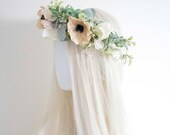 Soft Pink Floral Headband: Bridal Flower Crown, Photo Shoot Headpiece — image 8