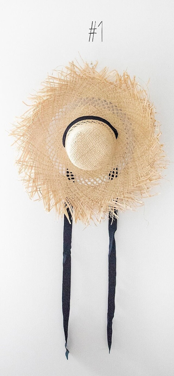 Fringe Sun Hat: Raw Edge Oversized Brim, Women's Summer Hat