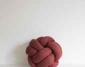 Chestnut Brown Knot Pillow: Modern Scandinavian Decor — image 1