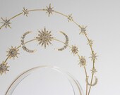 Gold Star Halo Headband: Celestial Bridal Crown, Goddess Headpiece — image 3