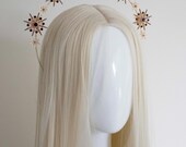 Gold Star Halo Headband: Burgundy Red Celestial Crown — image 5