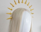 Gold Metal Sun Crown: Goddess Bridal Headpiece — image 3