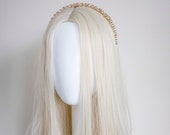 Gold Crystal Headband: Champagne Bridal Headpiece — image 5