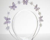 Violet Butterfly Star Halo Headband: Bridal Goddess Crown — image 5