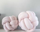 Baby Pink Knot Pillow: Decorative Sphere Cushion — image 3