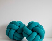 Blue-Green Knot Pillow: Modern Scandinavian Decor — image 2