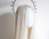 Crystal Sun Halo Headpiece: Golden Goddess Crown — image 4