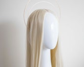 Rose Gold Halo Crown – Goddess Bridal Headpiece, Gala Headdress — image 3