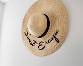 Wide Brim Straw Beach Hat: Sweet Escape Vacation Sun Hat — image 7