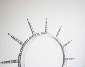 Black Metal Sun Crown with Crystals: Goddess Headpiece — image 6