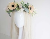 Soft Pink Floral Headband: Bridal Flower Crown, Photo Shoot Headpiece — image 6