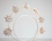 Gold Celestial Star Halo Headband – Bridal Crown with Crystals — image 4