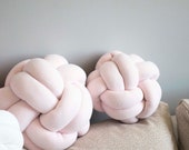 Baby Pink Knot Pillow: Decorative Sphere Cushion — image 1