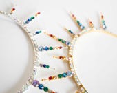 Rainbow Crystal Crown - Celestial Headpiece - Festival Hair Accessories — image 5