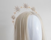 Gold Star Halo Headband: Celestial Bridal Crown, Goddess Headpiece — image 7