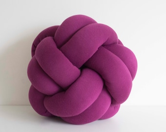 Dark Raspberry Color Knot Pillow - Panmilli pillows | Scandinavian decor | housewarming gift | Decorative Trendy pillow | gift idea | Sphere