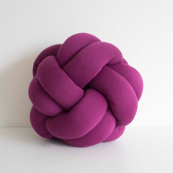 Dark Raspberry Color Knot Pillow - Panmilli pillows | Scandinavian decor | housewarming gift | Decorative Trendy pillow | gift idea | Sphere