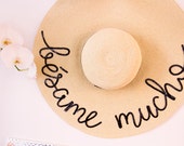 Beige Floppy Sun Hat: Personalized Custom Text — image 5