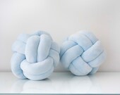 Sky Blue Knot Pillow: Scandinavian Decorative Cushion — image 3