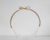 Gold Bow Crystal Headband: Goddess Queen Bridal Headpiece — image 3