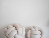 Light Cream Knot Pillow: Modern Scandinavian Decor — image 3