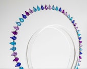 Crystal Halo Crown: Blue Purple Violet Headpiece, Pride Parade — image 5