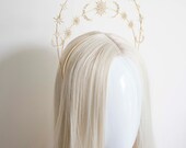 Gold Star Halo Headband: Celestial Bridal Crown, Goddess Headpiece — image 4