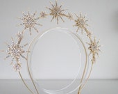 Gold Star Halo Headband: Celestial Bridal Crown, Photoshoot Headpiece — image 4