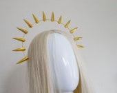 Gold Metal Sun Crown: Goddess Bridal Headpiece — image 7
