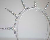 Crystal Sun Goddess Crown: Silver Metal Bridal Headpiece — image 4
