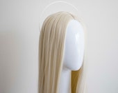 Small Silver Halo Crown Headband: Goddess Bridal Headpiece — image 3