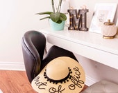 Beige Floppy Sun Hat: Personalized Custom Text — image 4