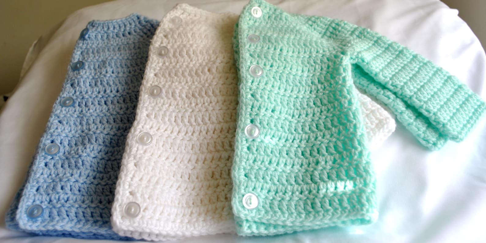 Crochet Baby Sweater 03 Months Etsy