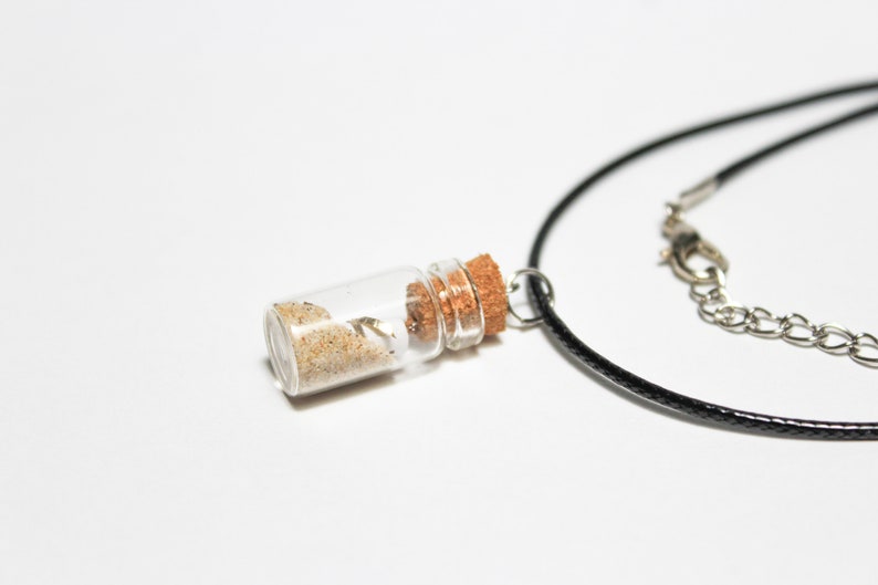 Message in a Bottle Charm Necklace, Handmade Jewellery, Miniature, ocean theme, Beach Necklace, Gift for Her, made in Australia image 3