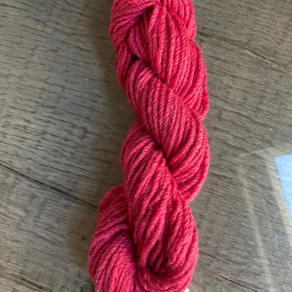 Handspun, Handdyed Yarn Dyed with Cochineal