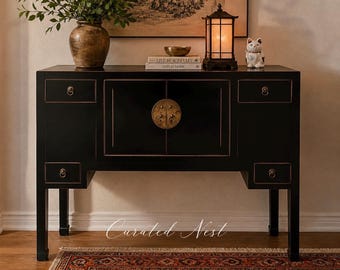Mesa consola/vitrina estrecha de entrada de estilo asiático MCM