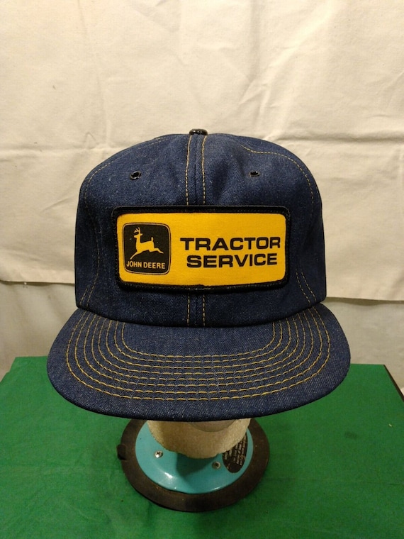 Vintage John Deere Denim Hat Rare Classic Patch Trucker 