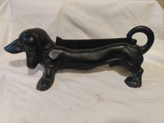 Antique Vintage Cast Iron Dachshund Weiner Dog Vintage Boot Scraper Door Stop Etsy UK