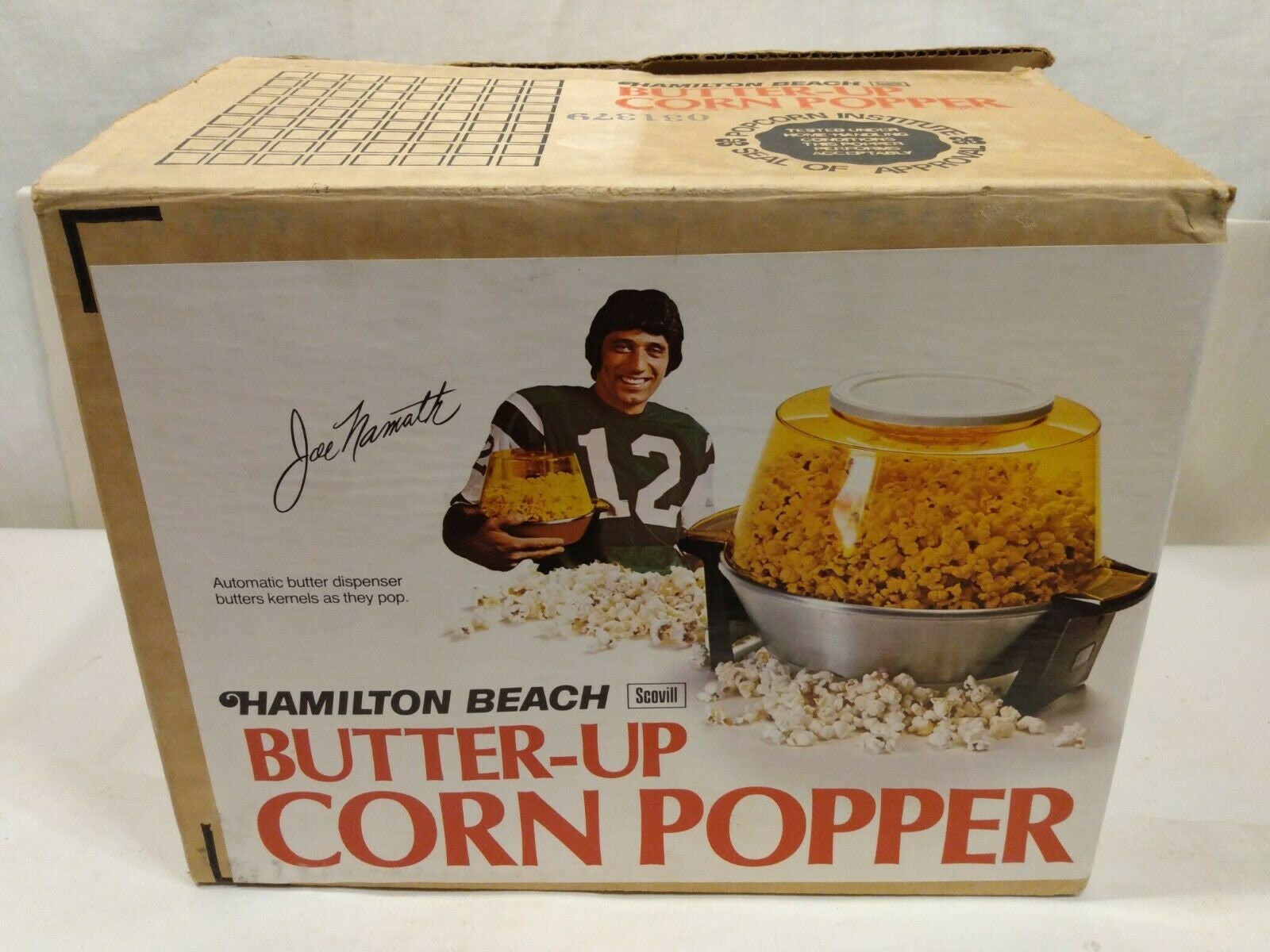 joe namath popcorn popper for sale