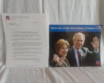 Convite de posse presidencial de George Walker Bush e calendário pictórico