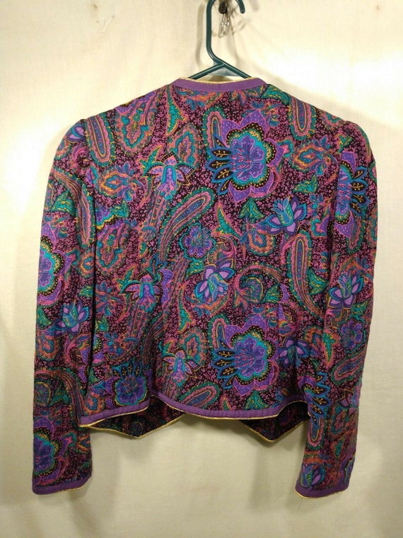 ACT 1 NEW YORK 70’s Vintage Long Sleeve Blue Purp… - image 7