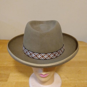 Stetson 3X Beaver Gambler pencil roll Eddie Bauer cowboy hat western  Sz 7