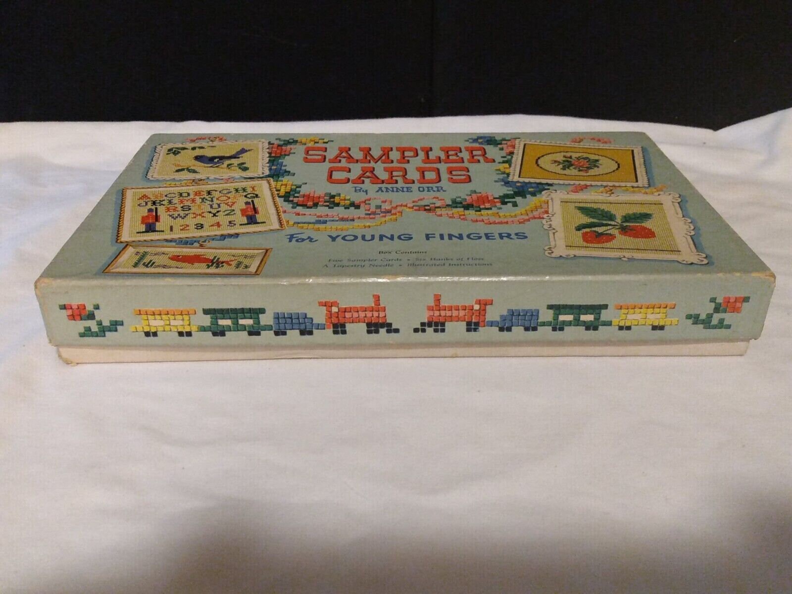 VTG 1950s Sampler Cards for Young Fingers by Anne Orr W/box and ...