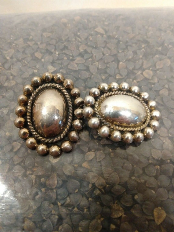 Vintage Mexico 925 Sterling Clip On Earrings TP-9… - image 3