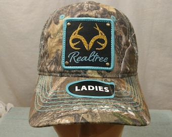 Realtree Hat Cap Snap Back Mulheres Camo Caça Logotipo Ajustável