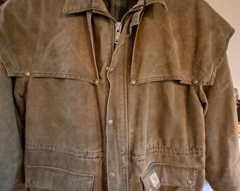 Vintage Carhartt Chore Jacket Mens XXL Chocolate Brown Blanket Lined USA 80s 90s